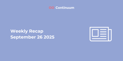 Weekly Recap 26 September 2025