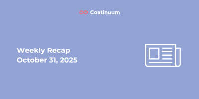 Weekly Recap 31 October 2025