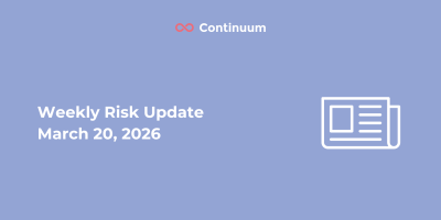 Weekly Risk Update March 20, 2026